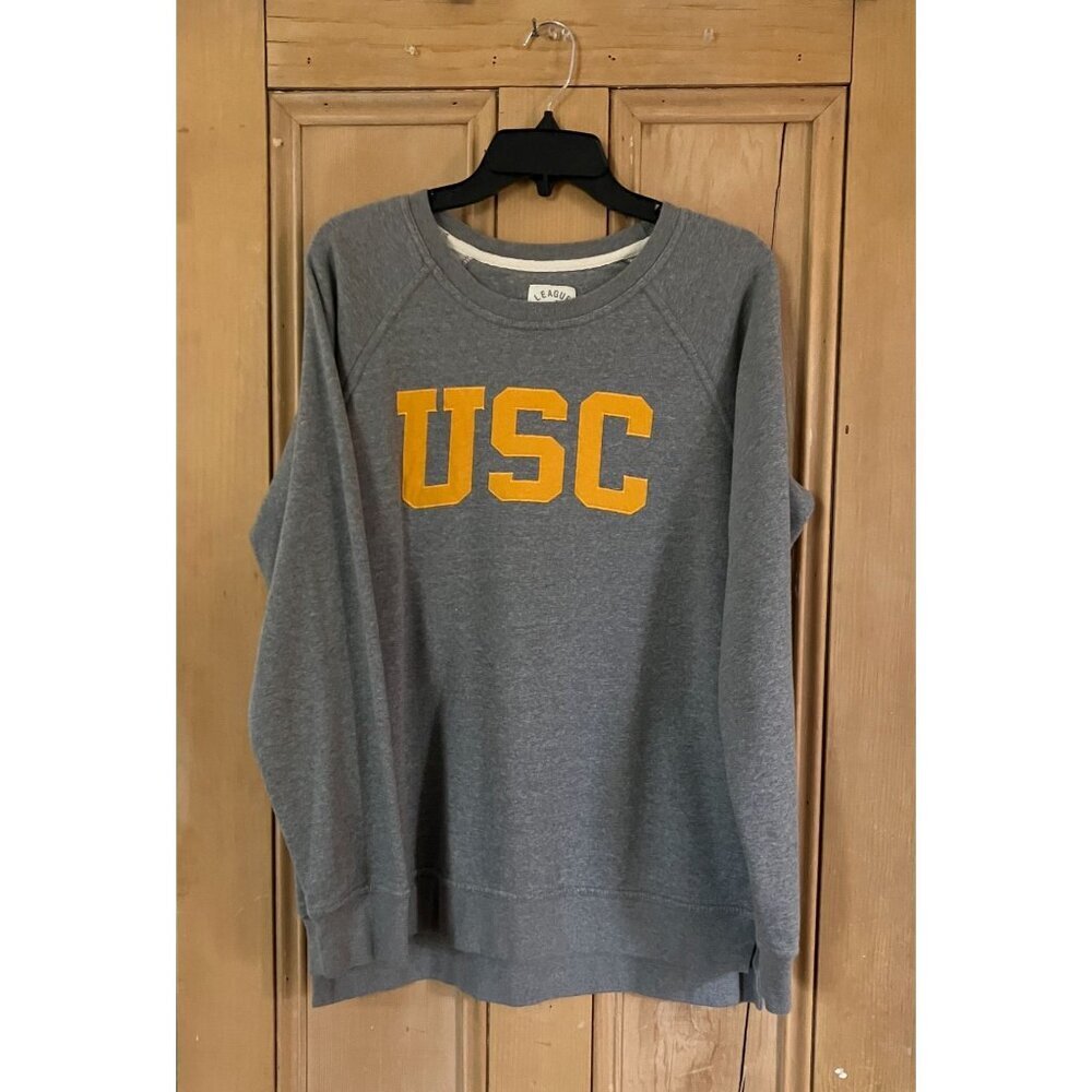 LEAGUE Mens USC University of Southern California Sweatshirt Large Gray SP EXC